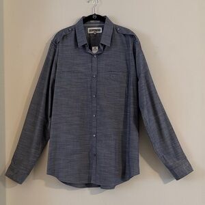 Express Men's Fitted Slate Blue Casual Shirt Size XL NWT